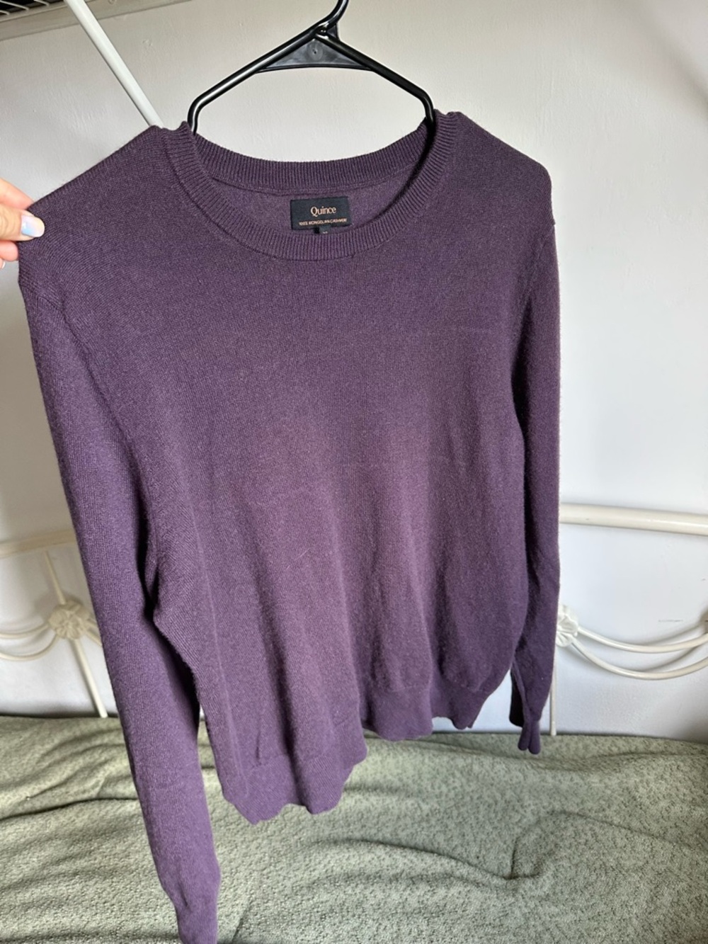 Quince Women's Crewneck Sweater in Deep Plum